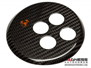 FIAT 500 Gear Panel in Carbon Fiber - Orange Scorpion